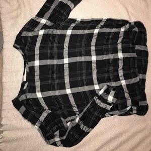 Loft Plaid Blouse Size Large